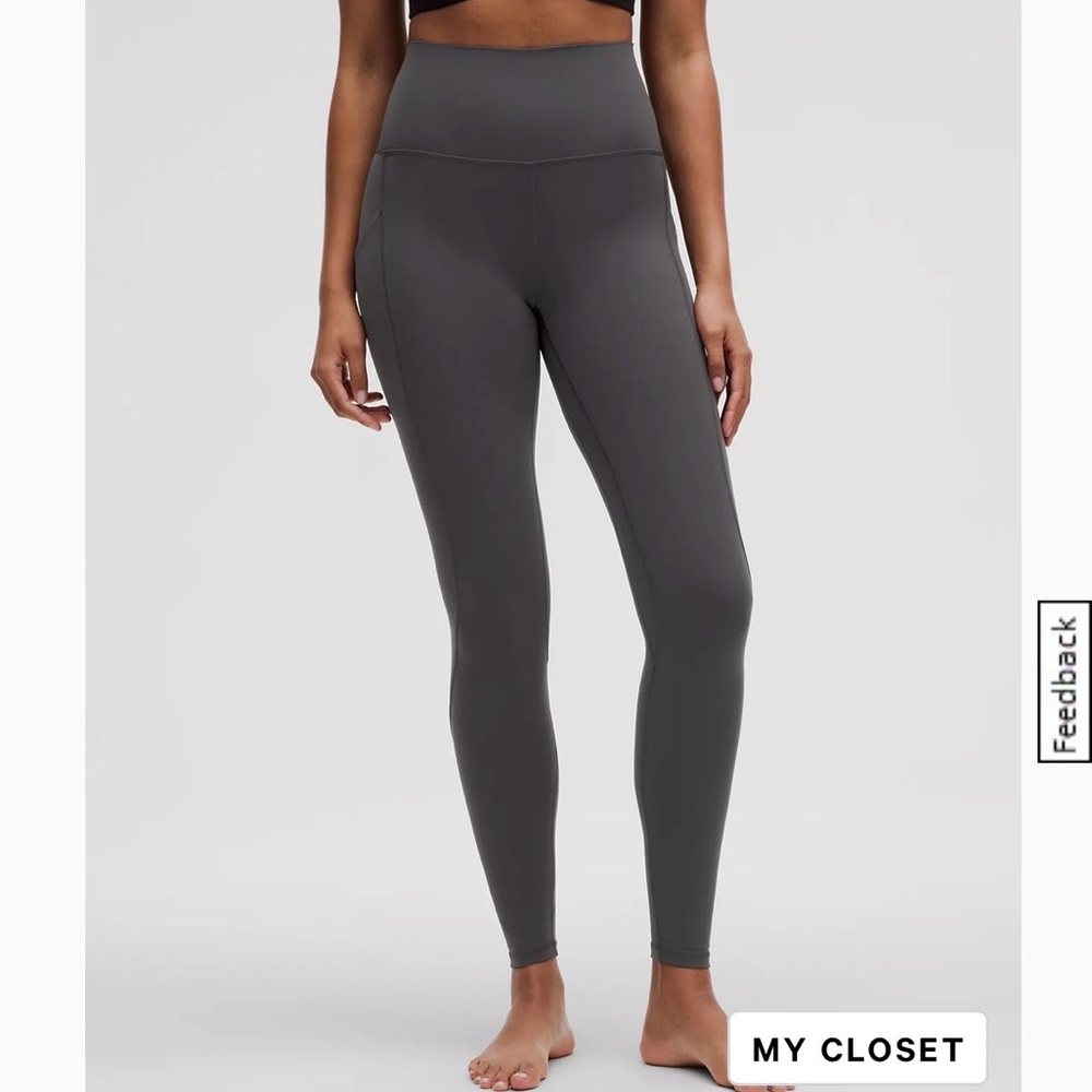 Like-New lululemon Align High-Rise Pant w/ Pockets 28”, sz 10 - Graphite Grey